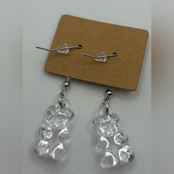 Gummibear Dangle Fashion Earrings Clear - Picture 2 of 2